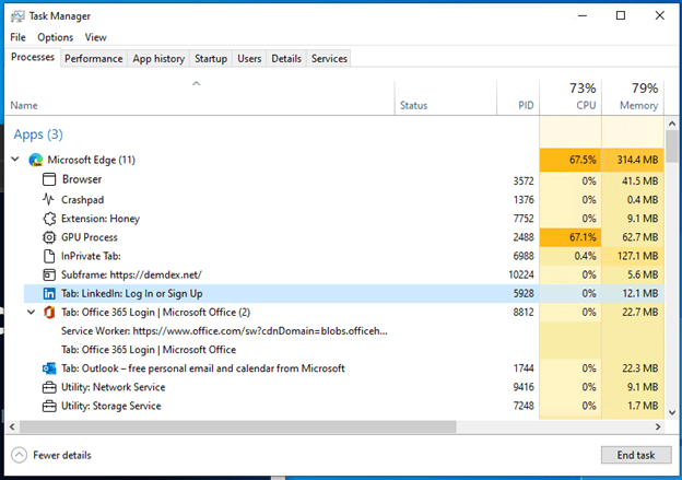 Administrador de tareas se integra en Edge