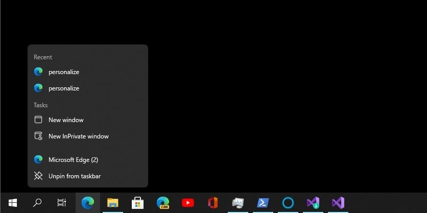Menú flotante Windows 10 SV