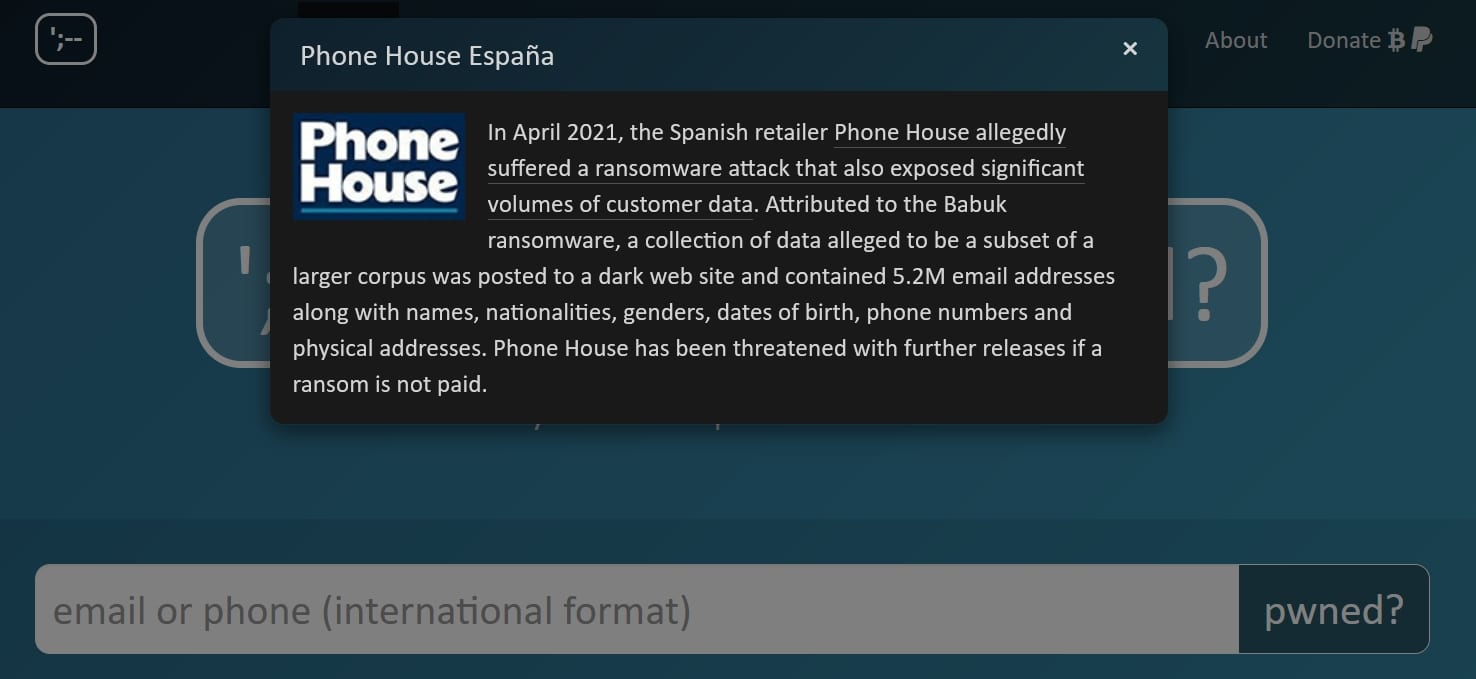 Filtran los datos de Phone House