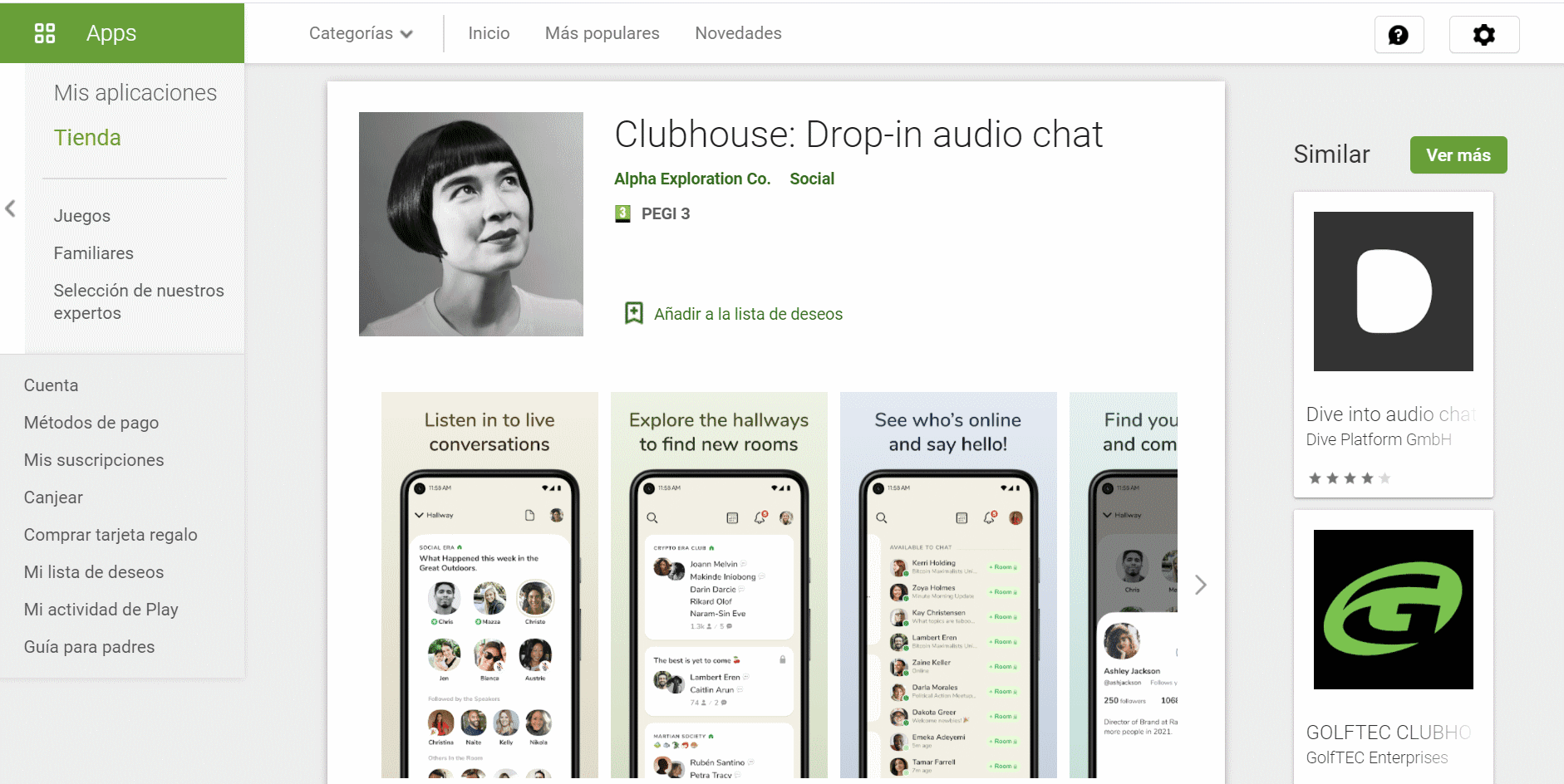 ClubHouse ya en Google Play