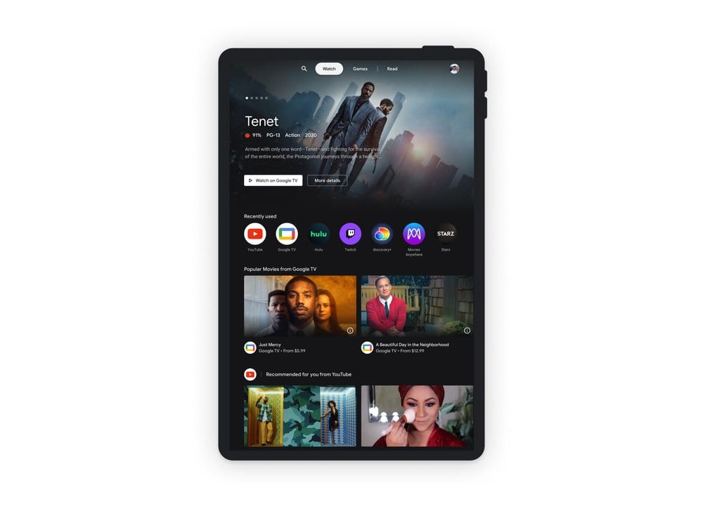 Entertainment Space de Google