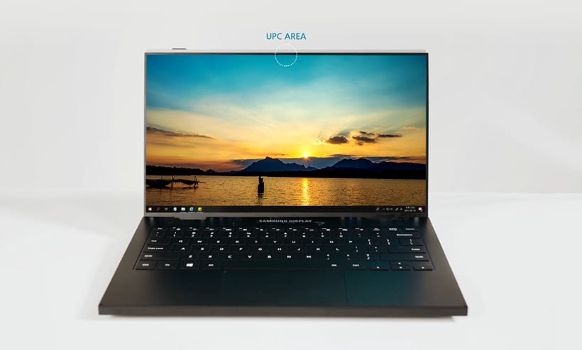 Portátiles Samsung con cámara debajo de la pantalla 