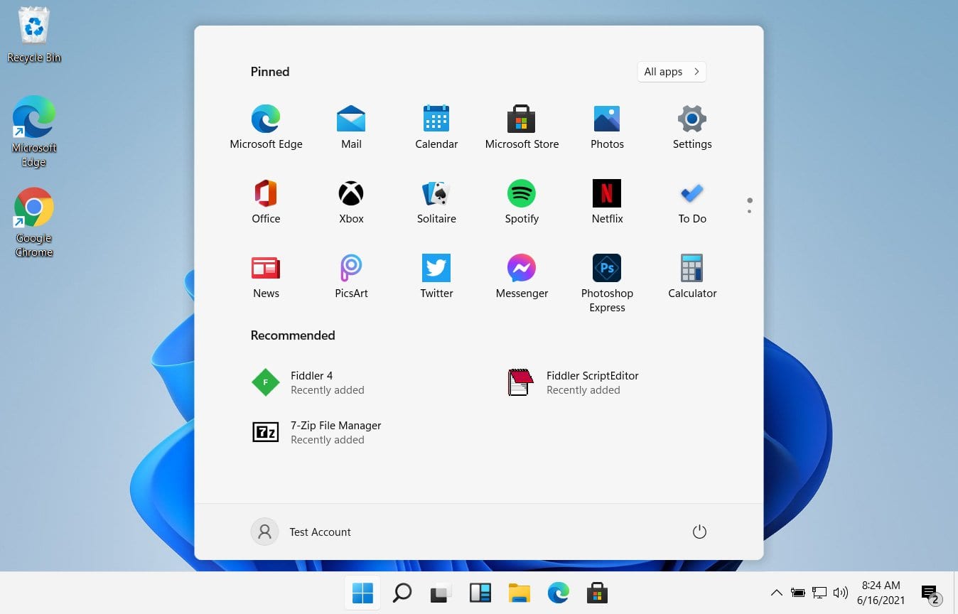 Windows 11 elimina regresar al clásico Menú Inicio