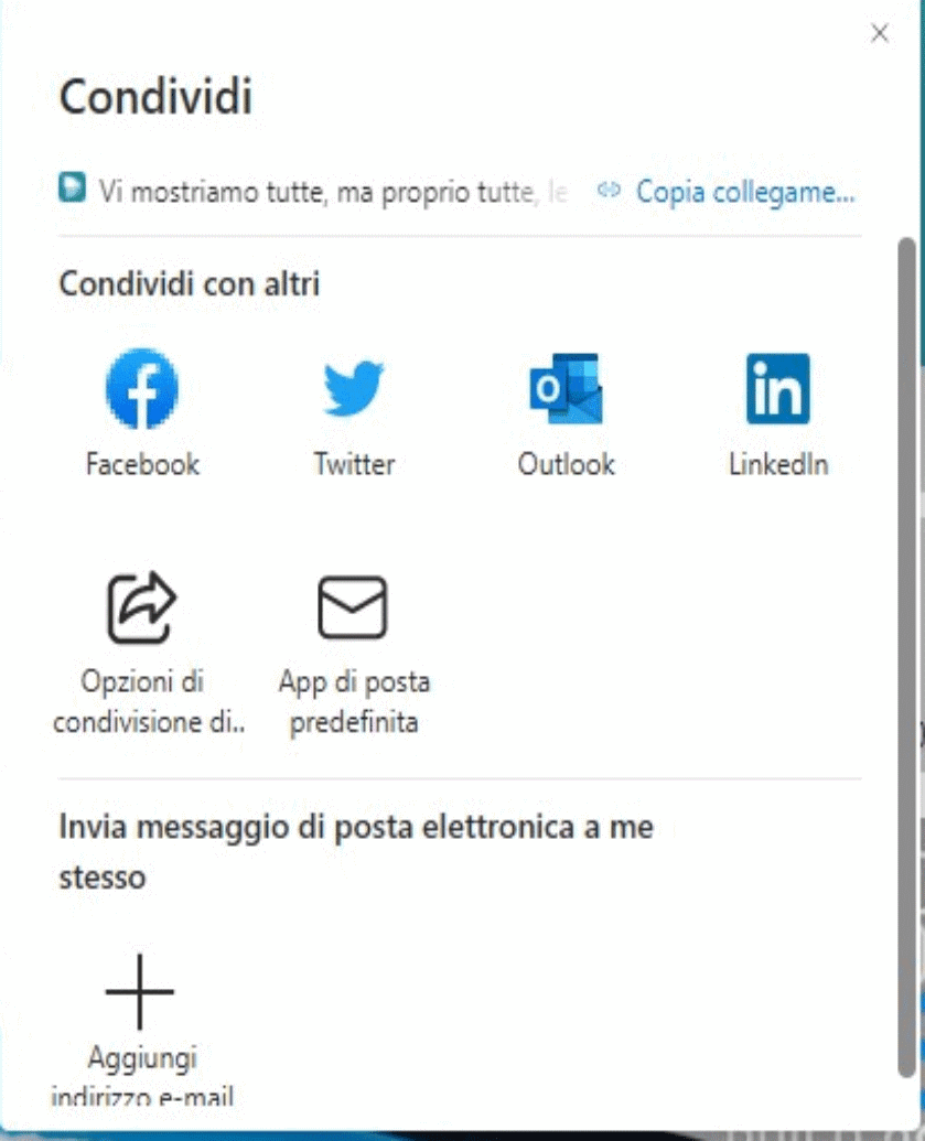 Nuevo menú compartir en Microsoft Edge
