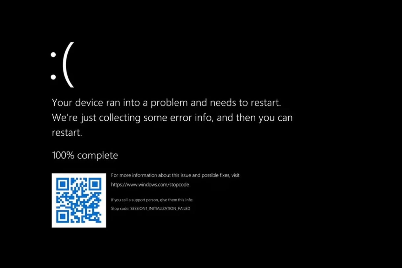 Pantalla negra de la muerte en Windows 11