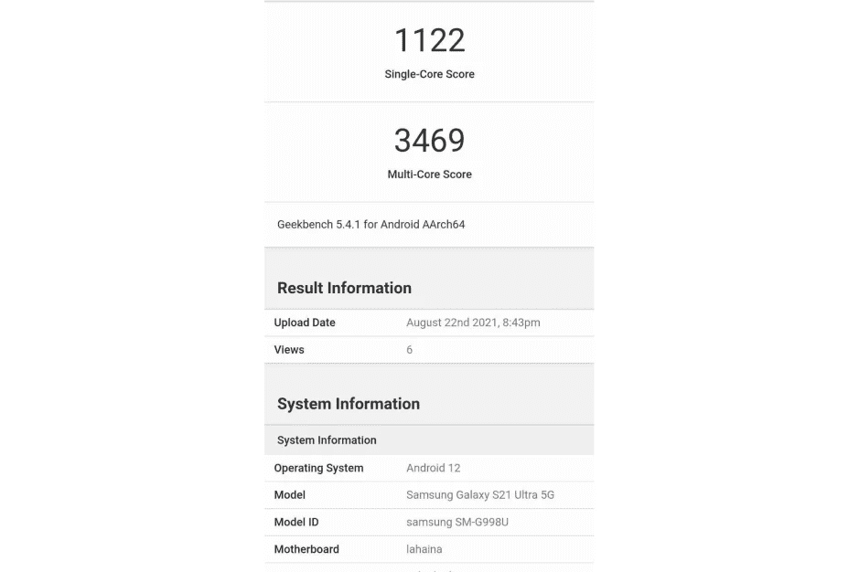 Samsung Galaxy S12 Ultra 5G