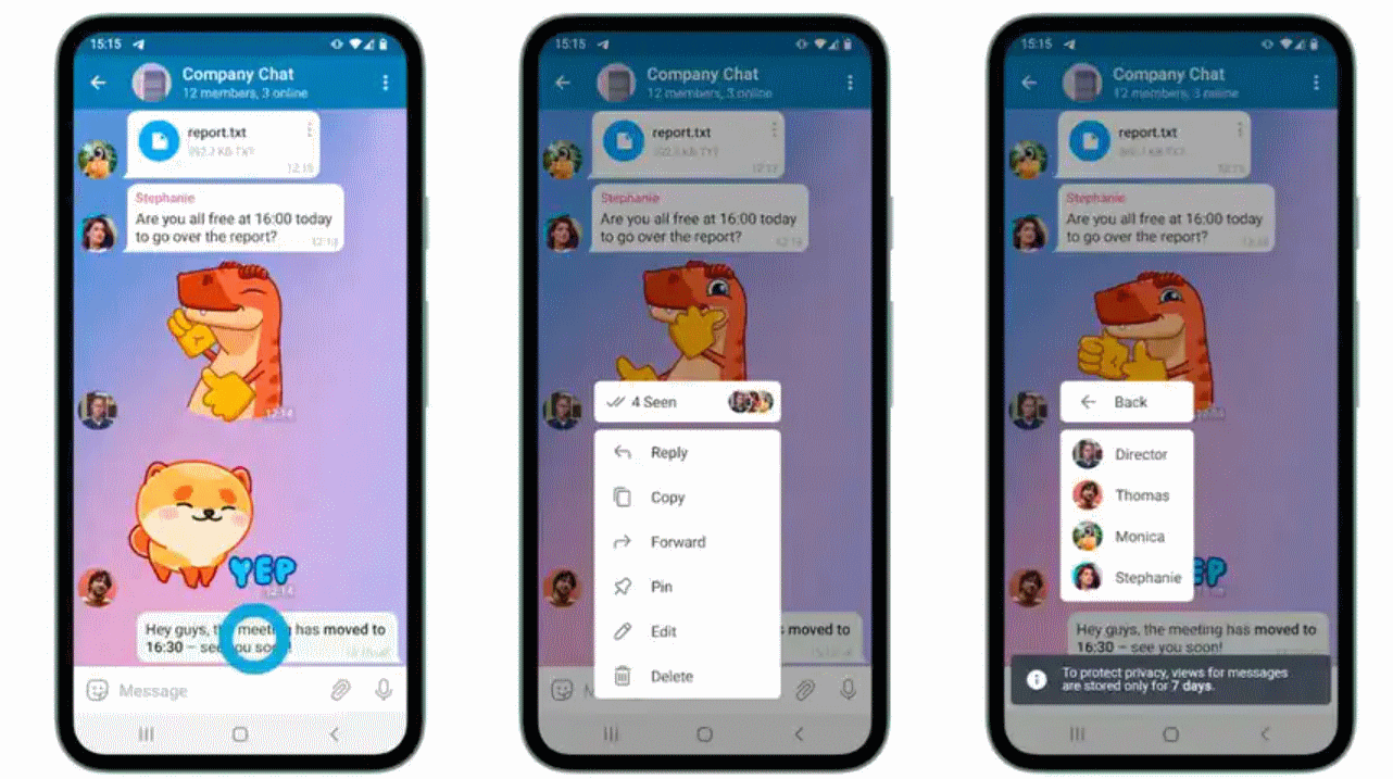 Confirmación de lectura en Telegram