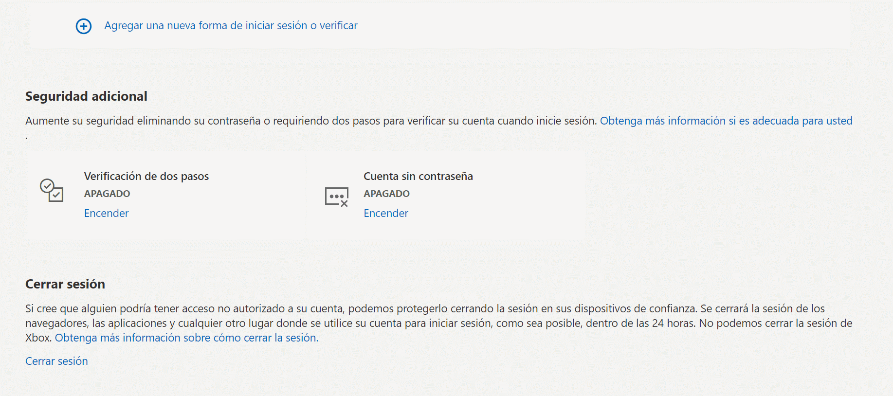 Eliminar contraseña de la cuenta Microsoft 