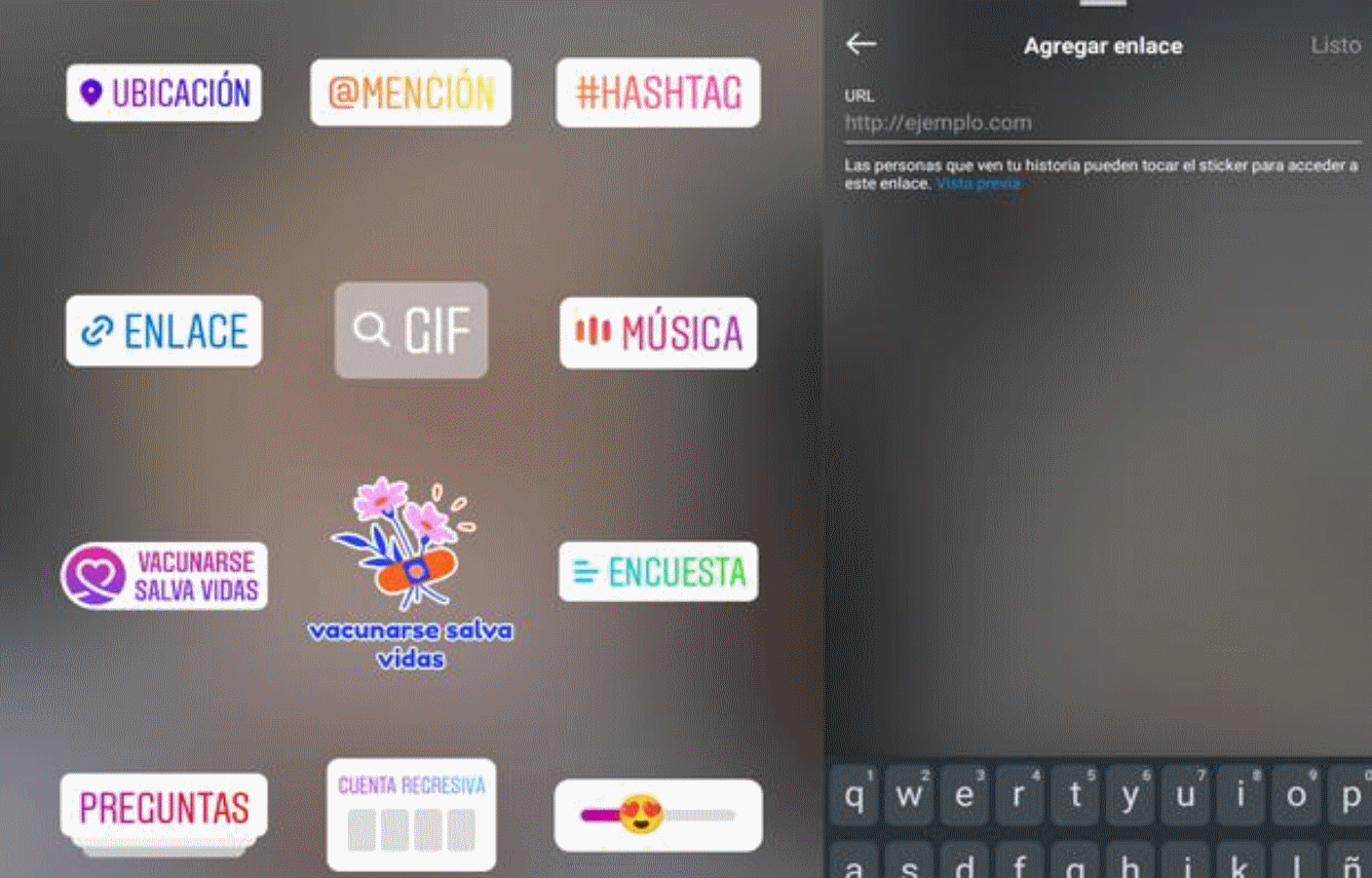 Enlaces en las historias de Instagram