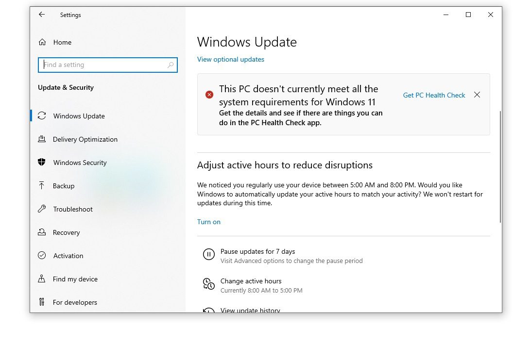 Error Esta PC no puede ejecutar Windows 11