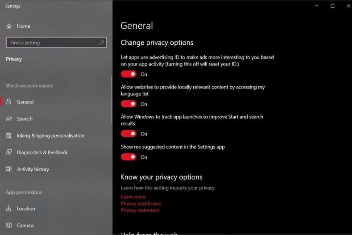 Configurar tu privacidad