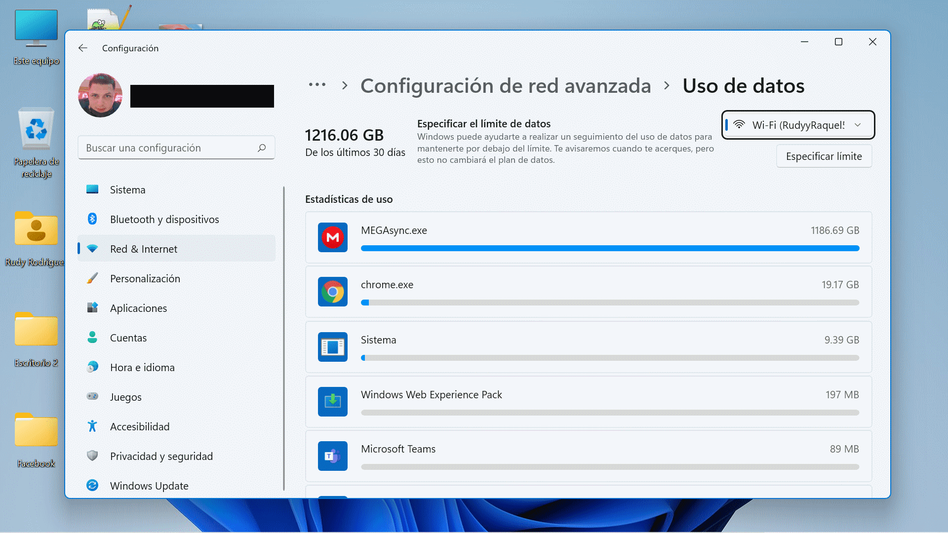 Consumo de Gigas en Windows 11