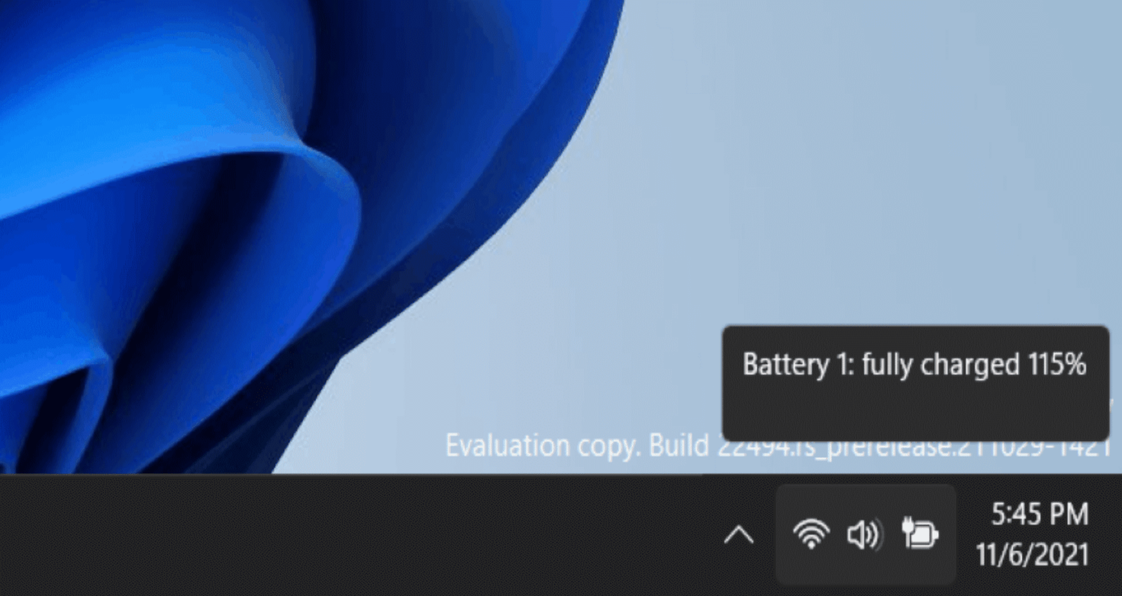 Error en el nivel de la batería en Windows 11