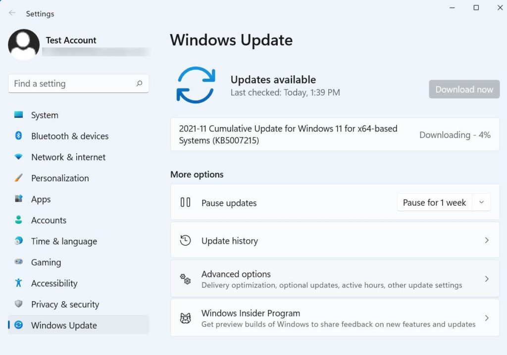 Windows 11 KB5007215