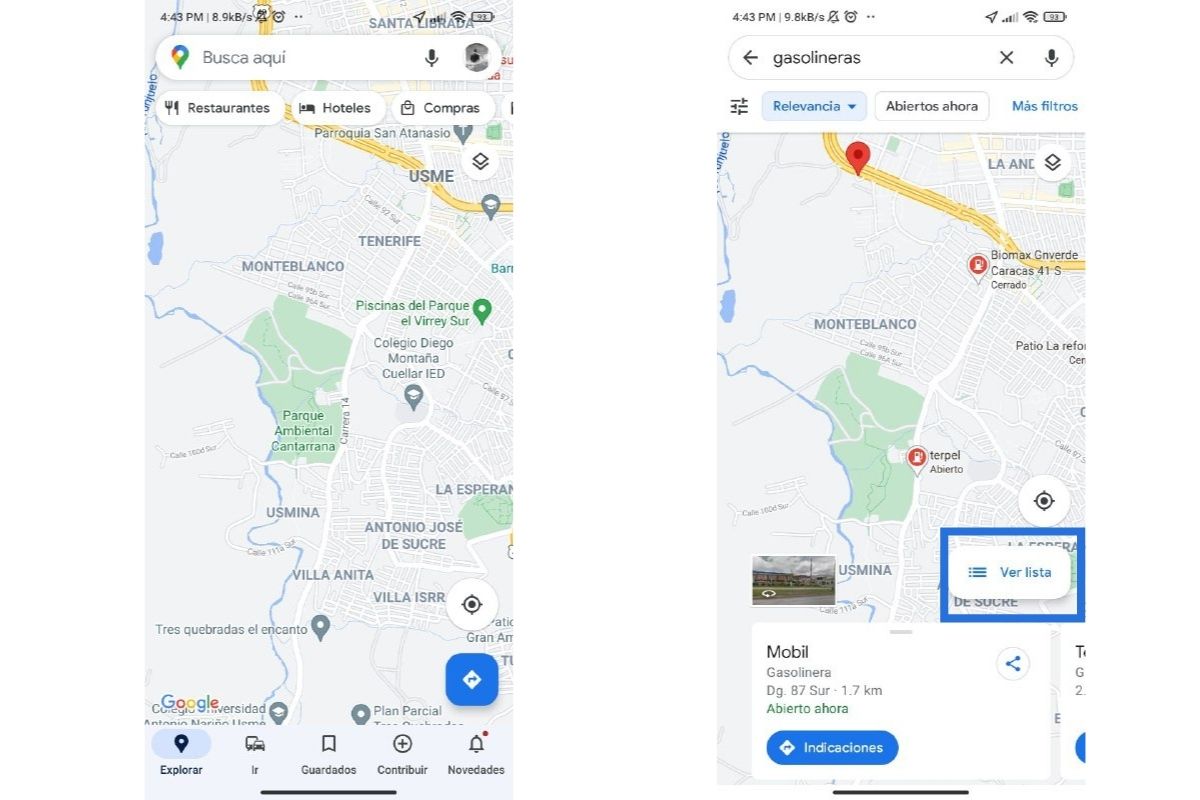 Encontrar las gasolineras más cercanas