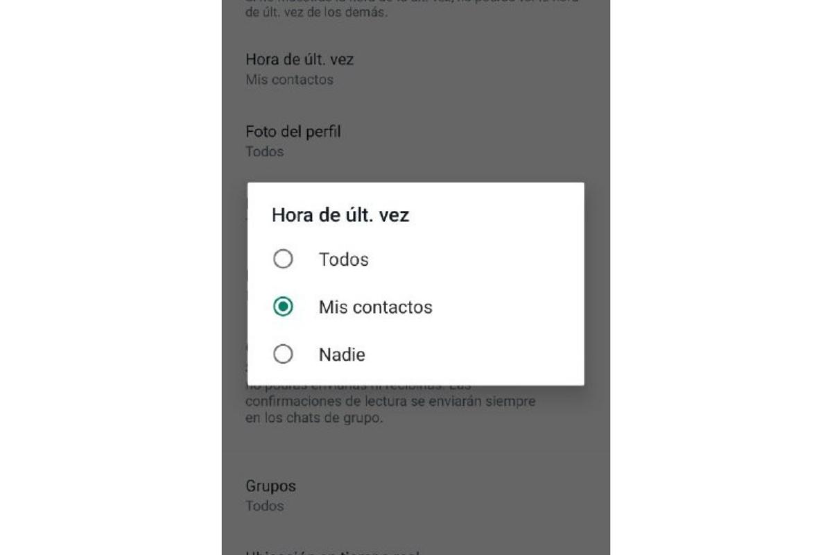 Excluir a un contacto en WhatsApp