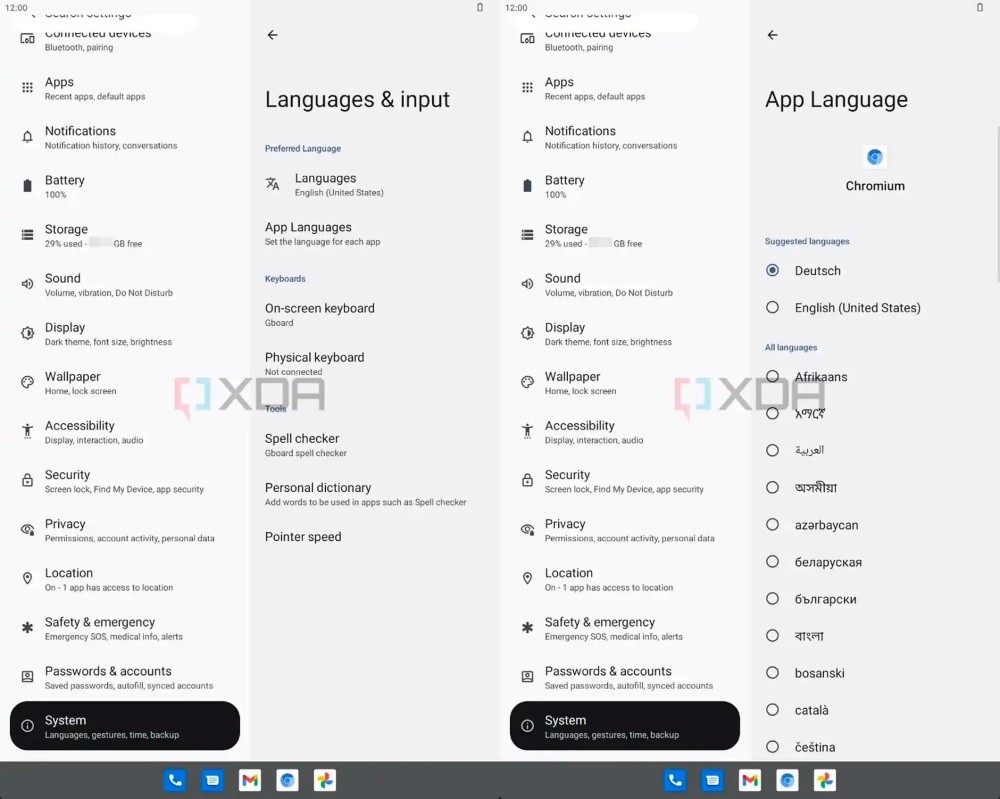 Características de Android 13