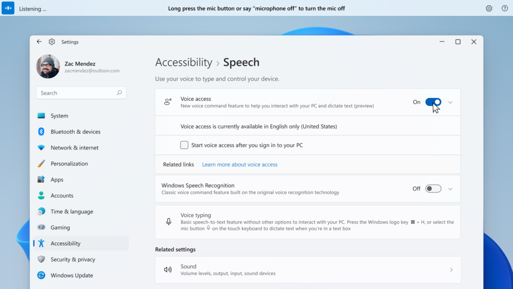 Voice Access