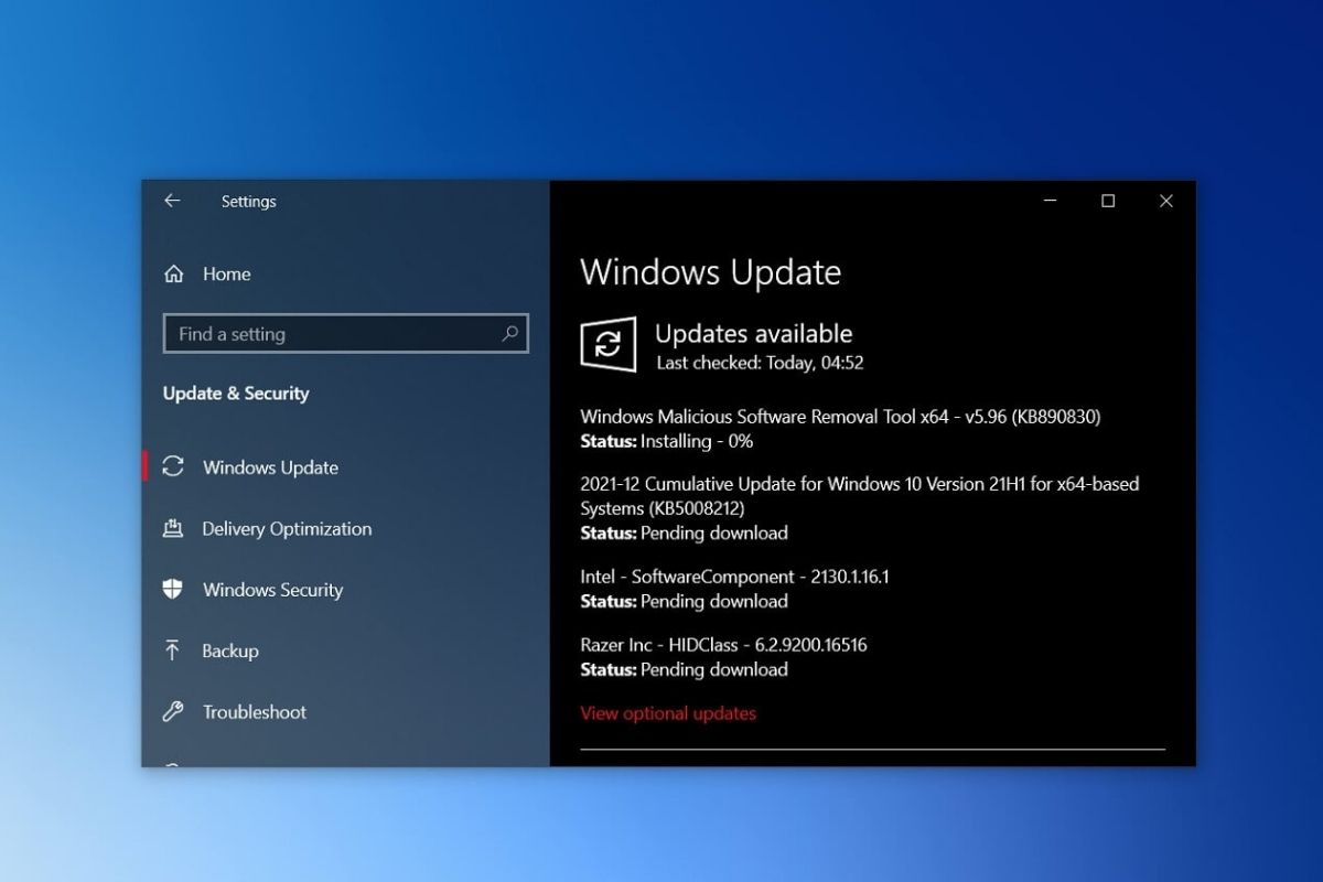 Windows 10 KB 5008212