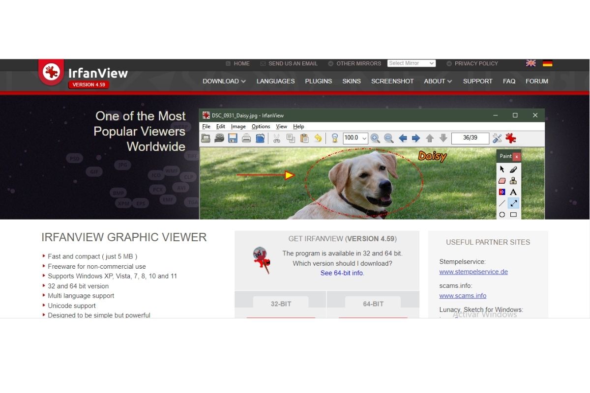 IrfanView visualizador de fotos para Windows 10