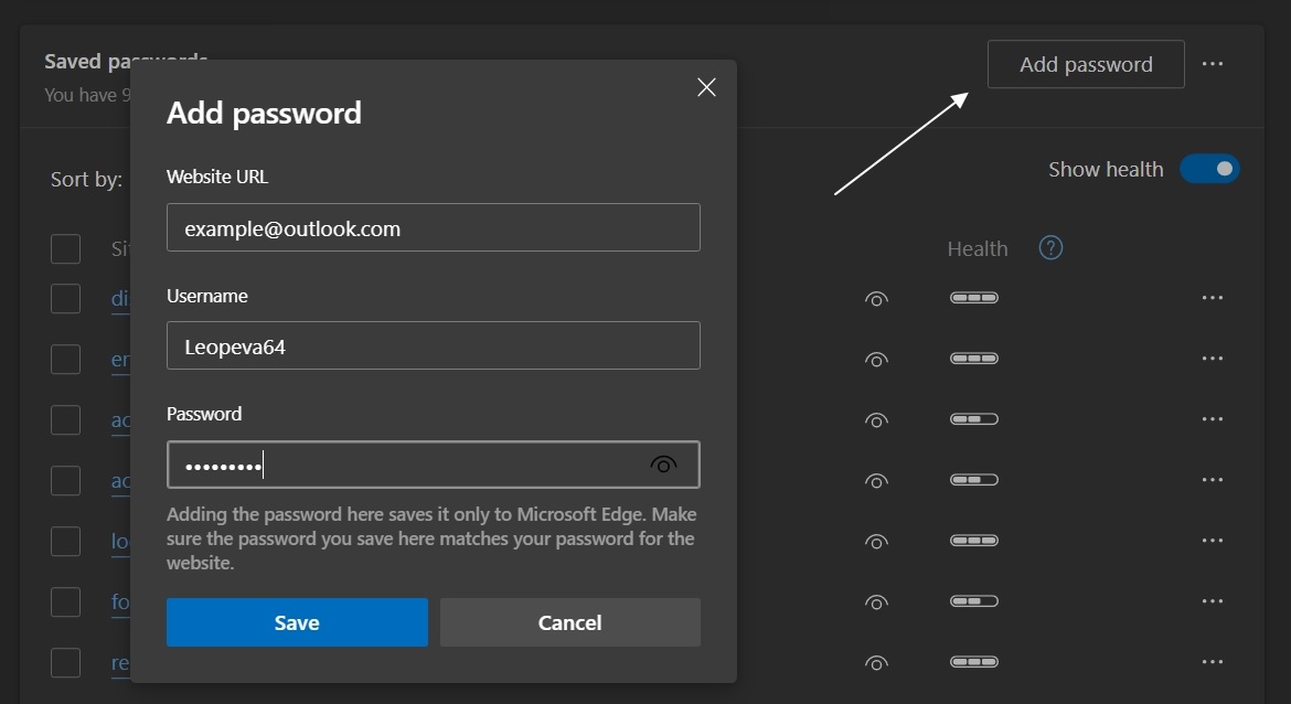 Microsoft permitirá agregar contraseñas manuales