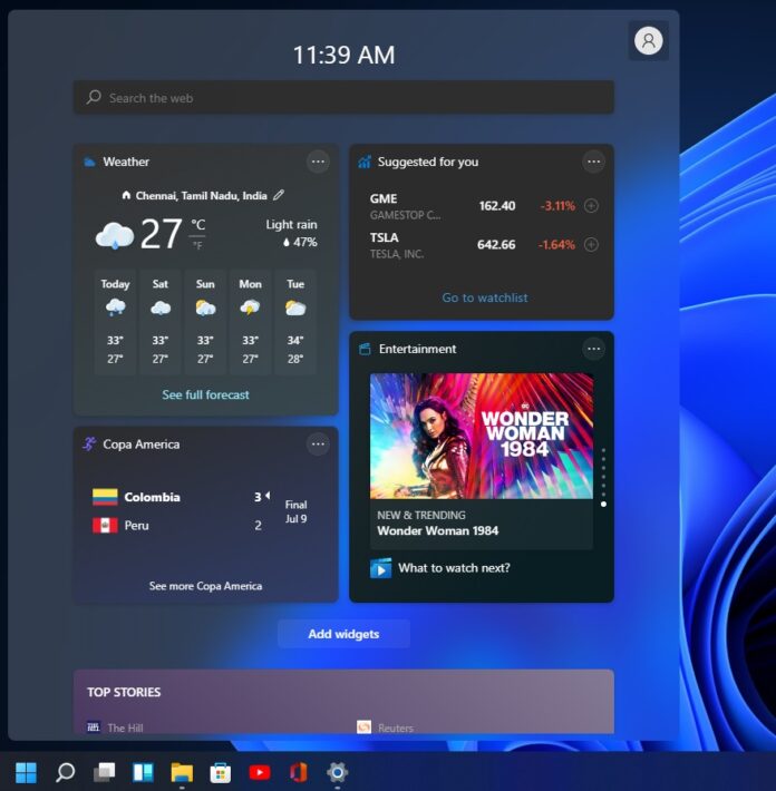 Windows 11 Widgets