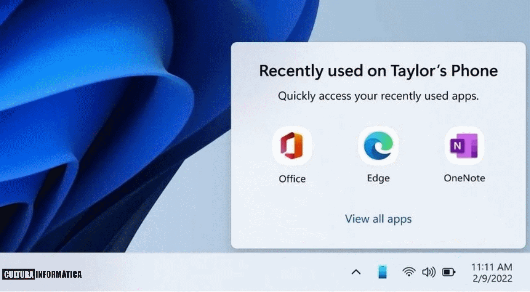 Aplicación Your Phone en Windows 11