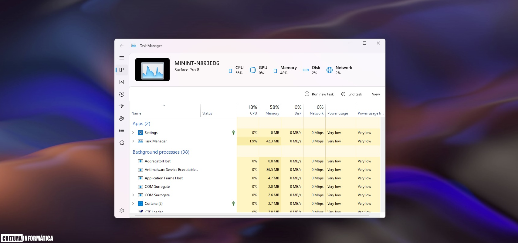 Nuevas funciones del Administrador de tareas de Windows 11