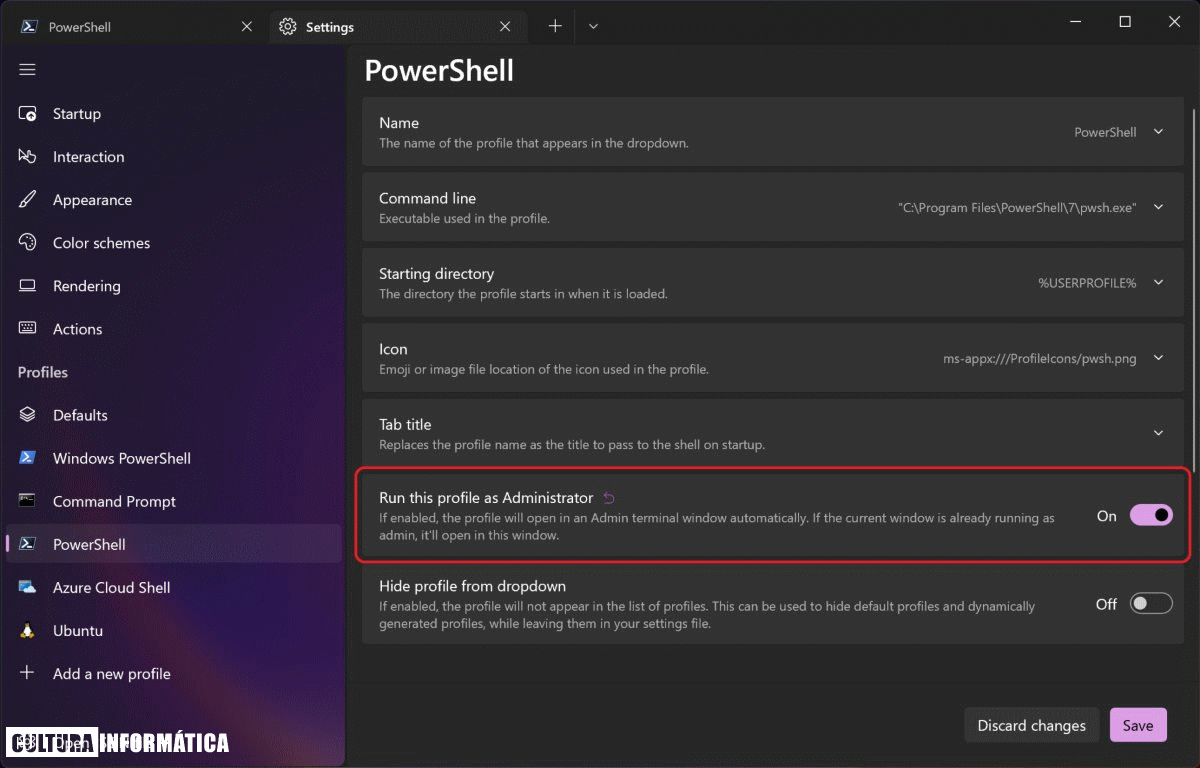 Perfiles en Windows Terminal | Windows Terminal Preview 1.13