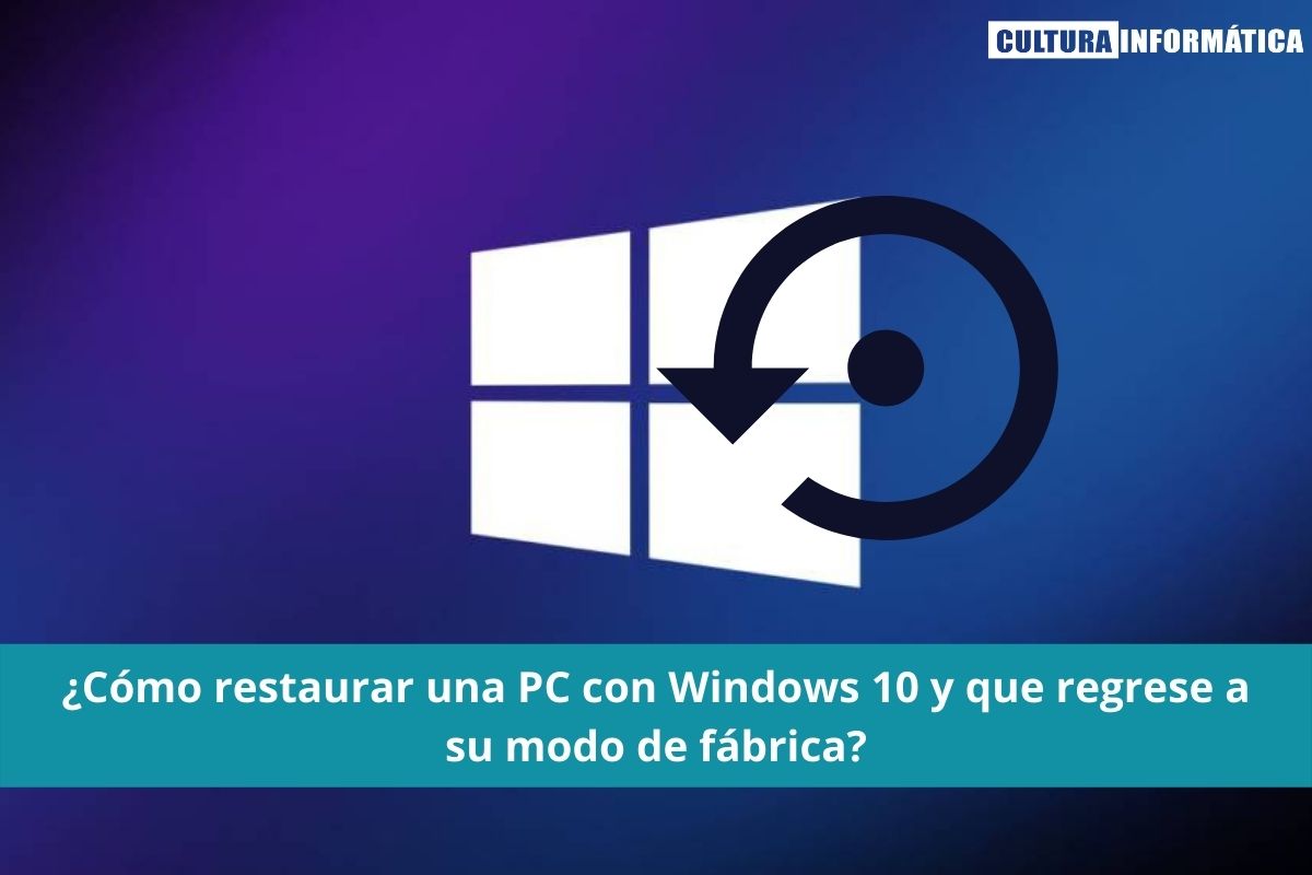 Restaurar una PC con Windows 10