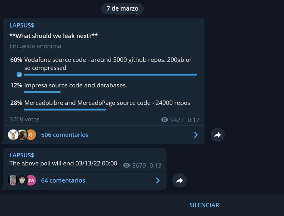 LAPSUS$ al parecer también ha robado datos a Vodafone y Mercado Libre