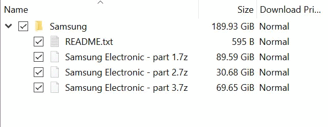 Lapsus$ publica 190GB de datos de Samsung 