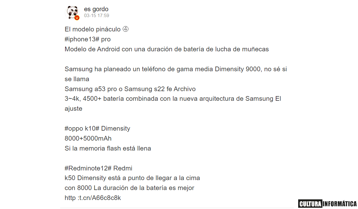Samsung Galaxy S22 FE con SoC MediaTek