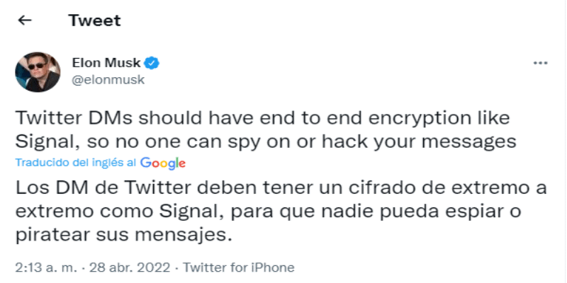 Cifrado de los DM de Twitter