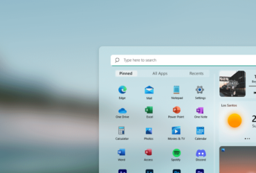 Concepto de Menú Inicio para Windows 11