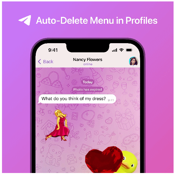 Nuevo menú de autoeliminación en perfiles
