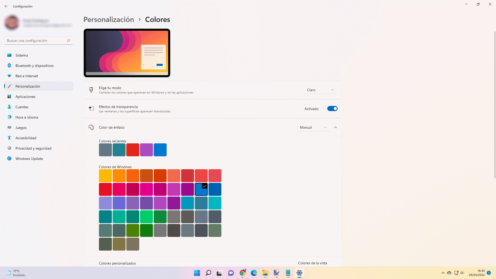 Personalizar la barra de tareas de Windows 11
