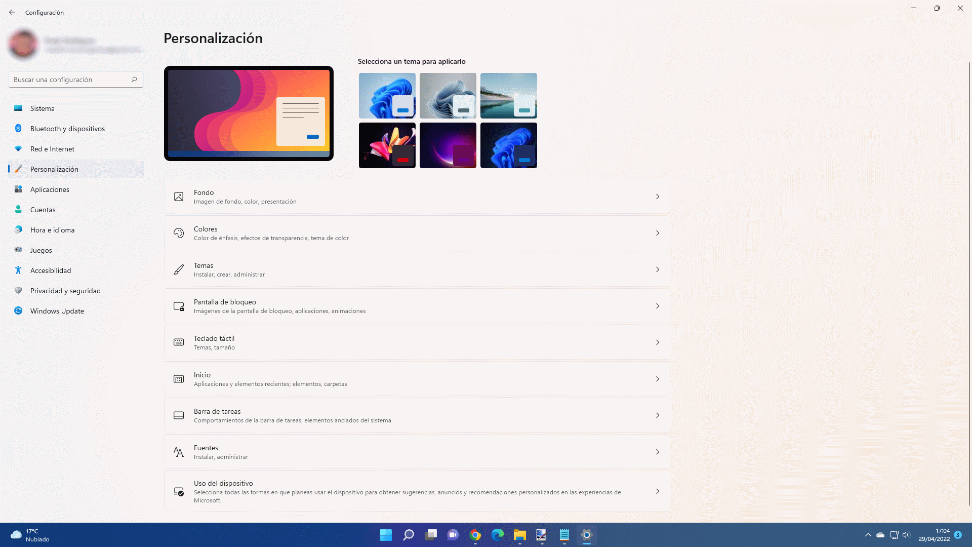 Personalizar la barra de tareas de Windows 11