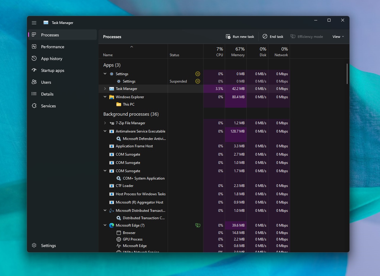 Administrador de tareas Windows 11 22H2