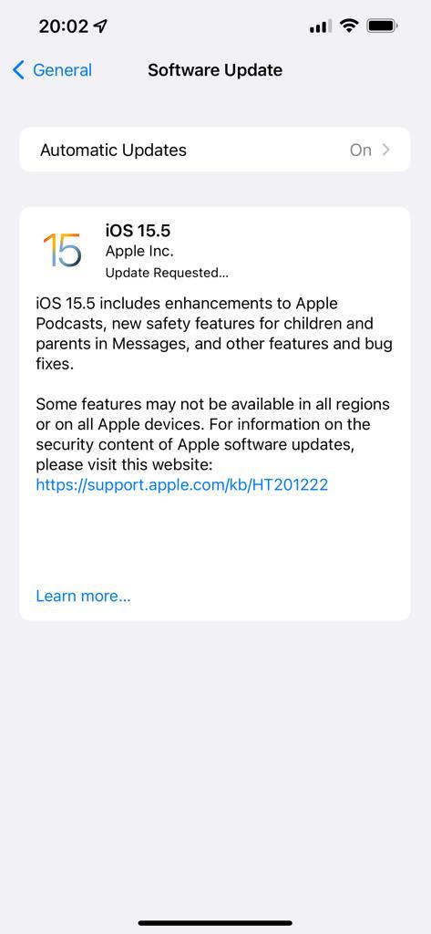 iOS 15.5