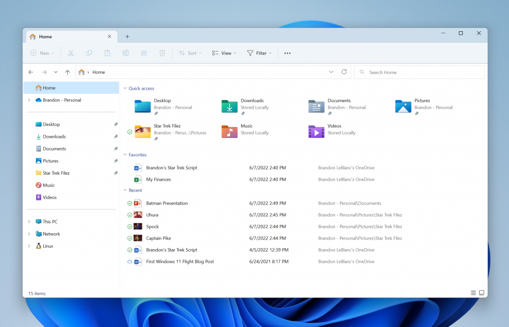 Pestañas en el Explorador de Archivos Windows 11