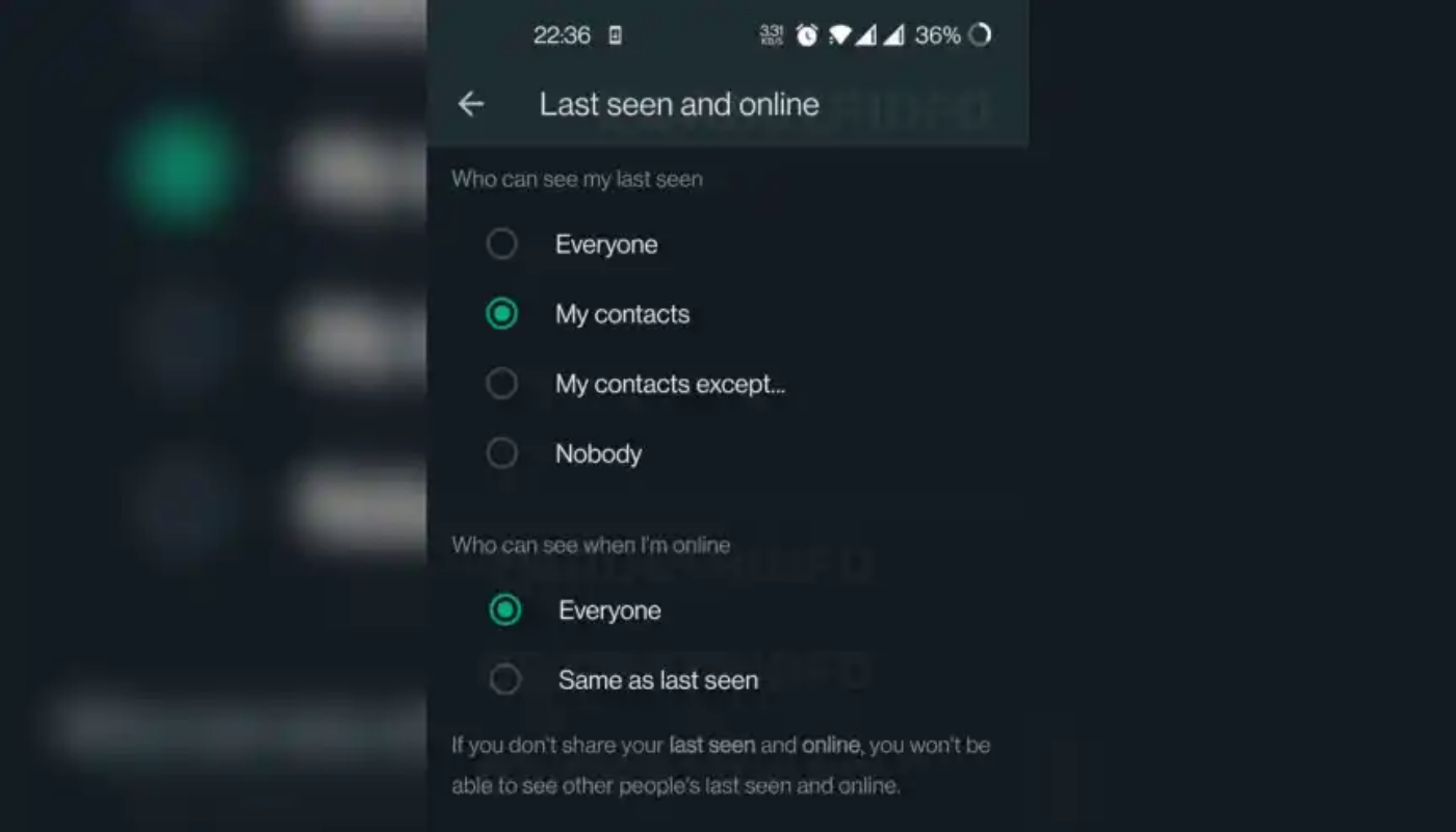 Cómo ocultar si estamos en línea en WhatsApp