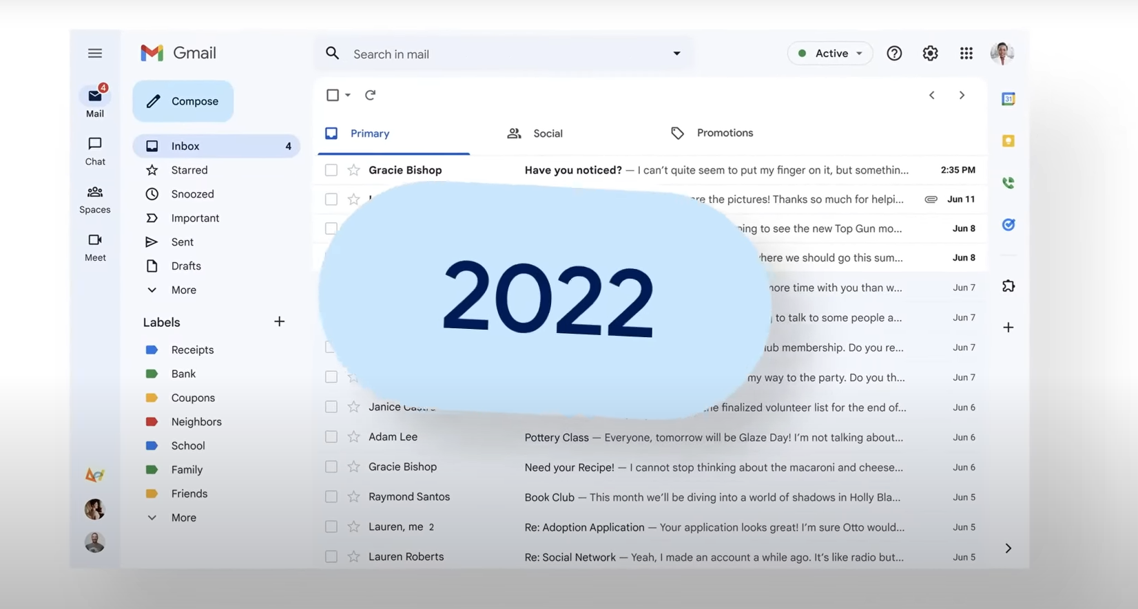 Gmail tiene nueva interfaz