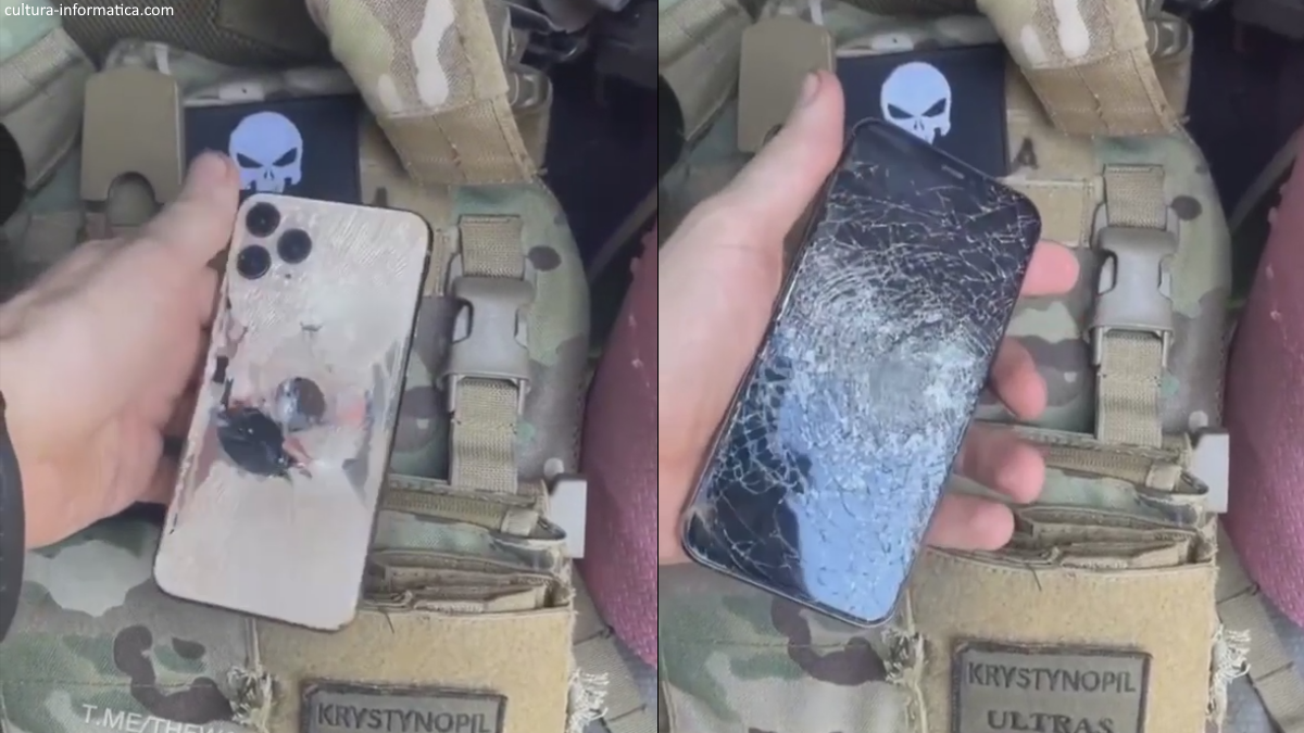 Un iPhone le salva la vida a un soldado ucraniano