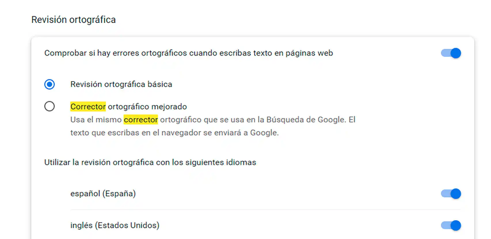 Contraseñas en Google Chrome