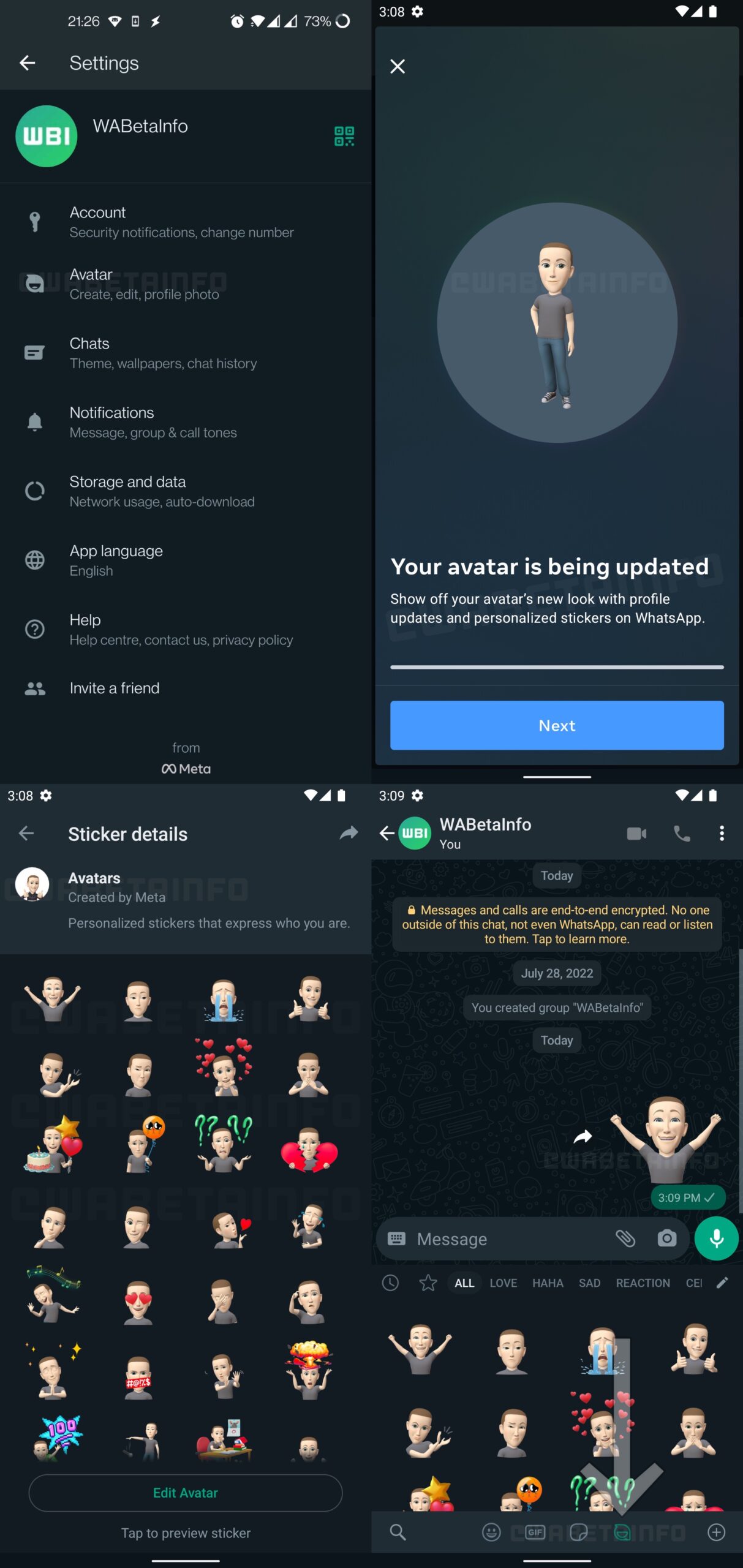 Cómo crear un avatar en WhatsApp
