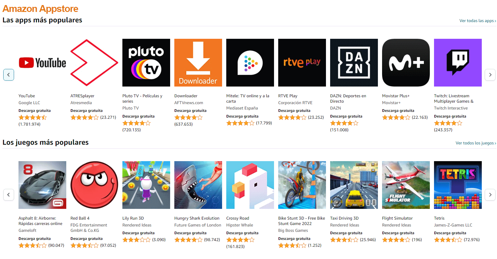 Tienda de aplicaciones de Amazon