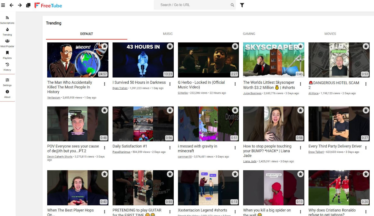 FreeTube es un cliente para YouTube de código abierto