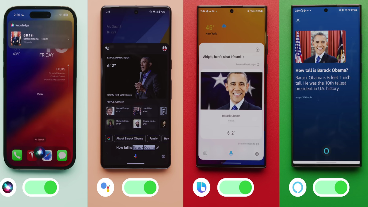 Ponen a prueba a al asistente virtual de Google, Siri, Alexa y Bixby