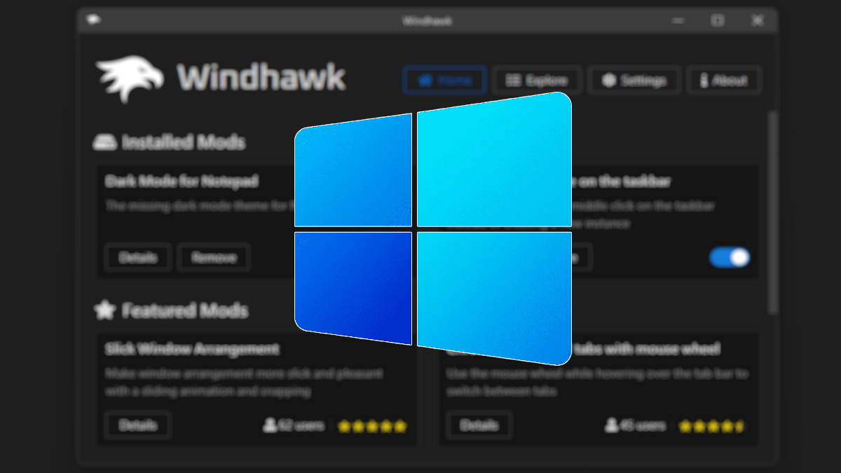 Novedades de Windhawk 1.0